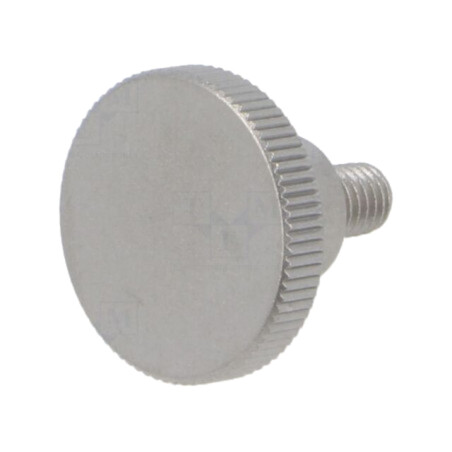 Buton de reglare; Ø: 20mm; Filet ext: M5; 8mm; H: 11,5mm; moletată