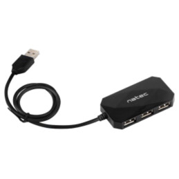 Hub USB; USB A soclu x4,USB A mufă; USB 2.0; PnP; neagră; 480Mbps