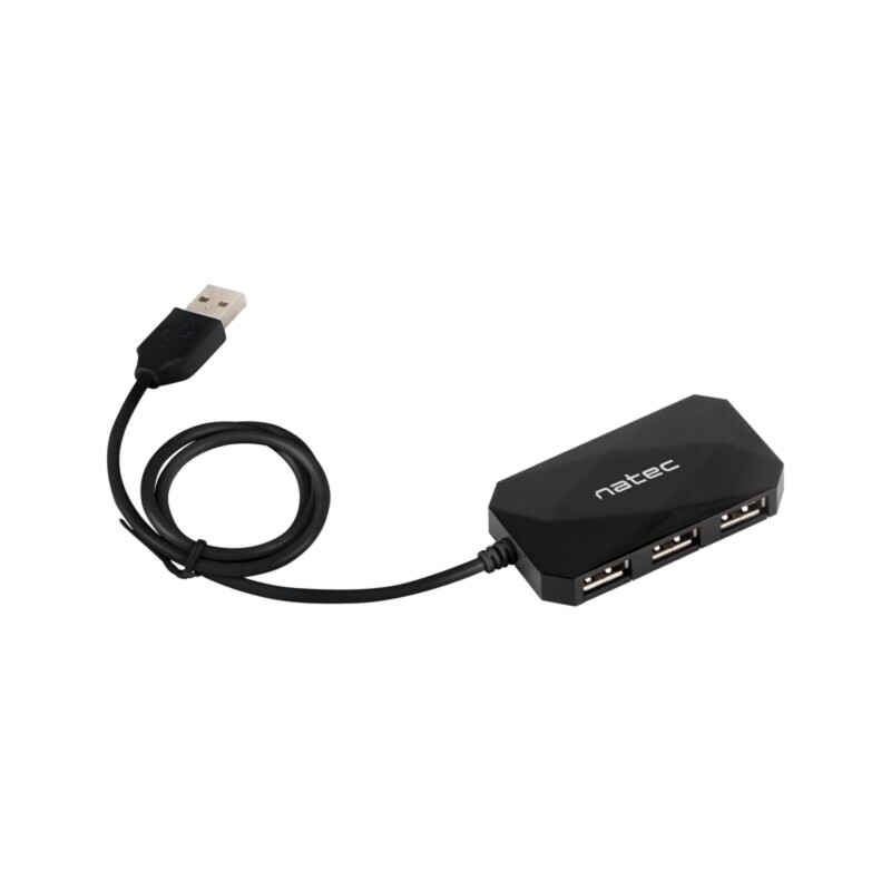 Hub USB; USB A soclu x4,USB A mufă; USB 2.0; PnP; neagră; 480Mbps