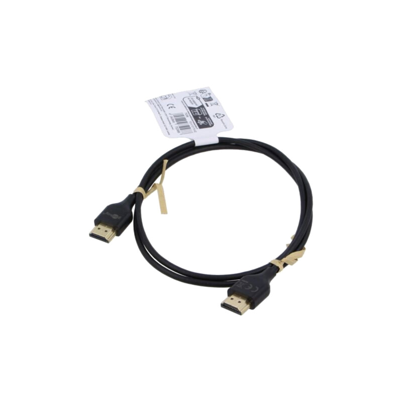 Cablu; HDMI mufă,din ambele părţi; 1m; negru; HDCP 2.2,HDMI 2.0