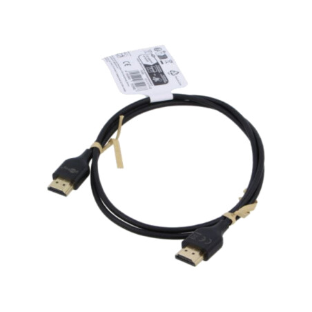 Cablu; HDMI mufă,din ambele părţi; 1m; negru; HDCP 2.2,HDMI 2.0