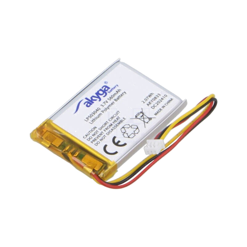 Acumul: Li-Po; 3,7V; 560mAh; cabluri,contector MOLEX 51021-0300 Acumul: Li-Po; 3,7V; 560mAh; cabluri,contector MOLEX 51021-0300