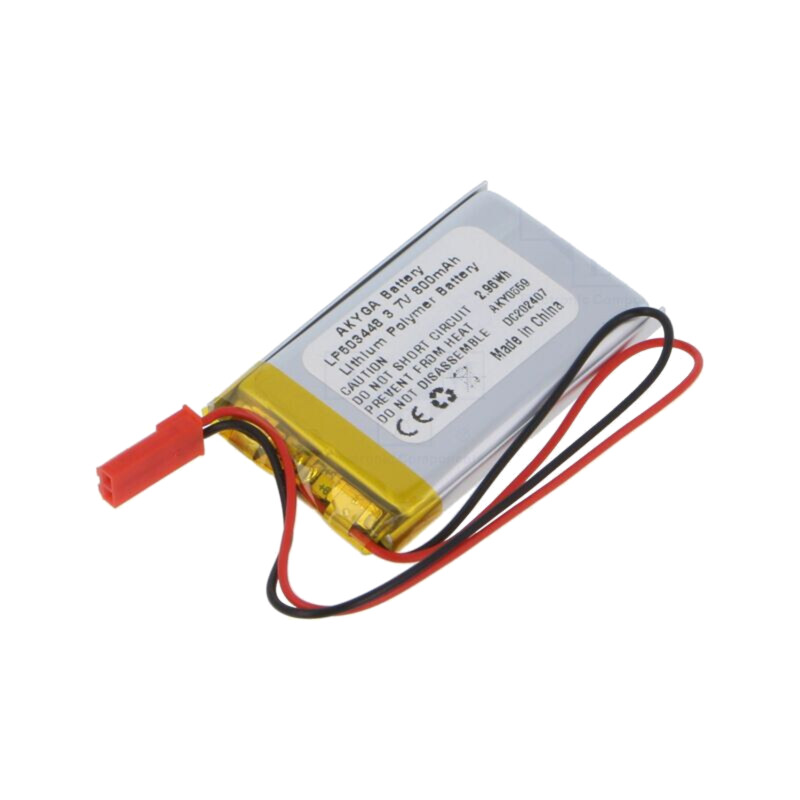 Acumul: Li-Po; 3,7V; 800mAh; cabluri,contector JST SYP-02T-1