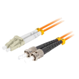 Patch cord cu fibră; OM2; LC/UPC,ST/UPC; 5m; LSZH; portocalie