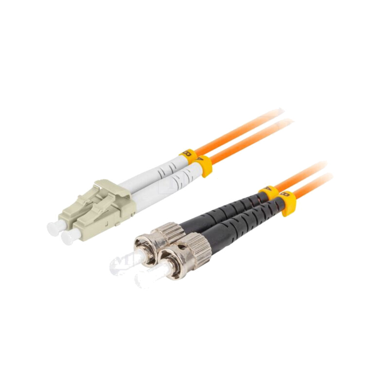Patch cord cu fibră; OM2; LC/UPC,ST/UPC; 5m; LSZH; portocalie