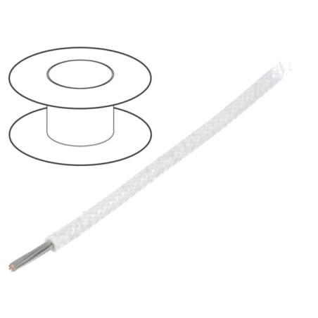 Cablu; ÖLFLEX® HEAT 180 SiF/GL; 1x10mm2; litat; Cu; silicon; alb