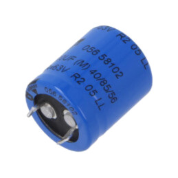 Condensator: electrolitic; SNAP-IN; 1000uF; 63VDC; Ø22x25mm; ±20%