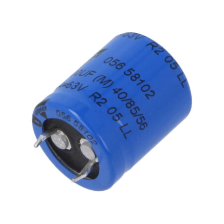 Condensator: electrolitic; SNAP-IN; 1000uF; 63VDC; Ø22x25mm; ±20%