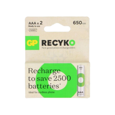 Acumul: Ni-MH; AAA,R3; 1,2V; 650mAh; LSD; blister; Ready2Use; 2buc.