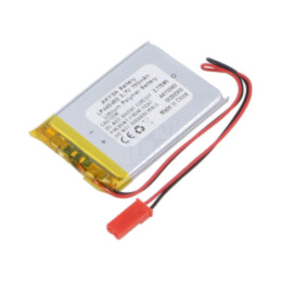 Acumul: Li-Po; 3,7V; 750mAh; cabluri,contector JST SYP-02T-1
