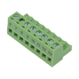 Regletă de conexiuni deconectabilă; verde