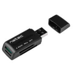 Cititor card: memorie; USB A mufă; USB 2.0; neagră; 480Mbps
