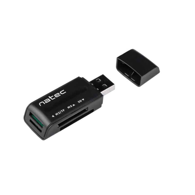 Cititor card: memorie; USB A mufă; USB 2.0; neagră; 480Mbps