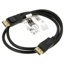 Cablu; DisplayPort mufă,din ambele părţi; PVC; 1m; negru; Fire: Cu