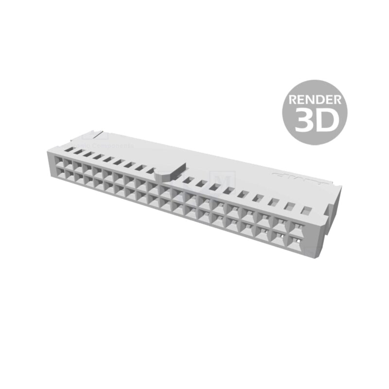 Conector: cablu-placă; mufă; mamă; PIN: 40; AMPMODU MOD IV; drept
