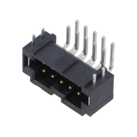 Conector: PCB-PCB; soclu; tată; PIN: 10; T2M; în unghi; 2,6A; THT