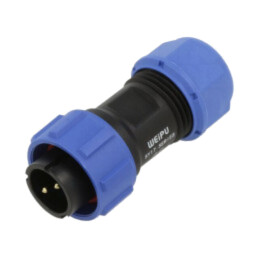 Conector: circular; mufă; tată; PIN: 2; IP67; SY17; 10A; 500V; lipire