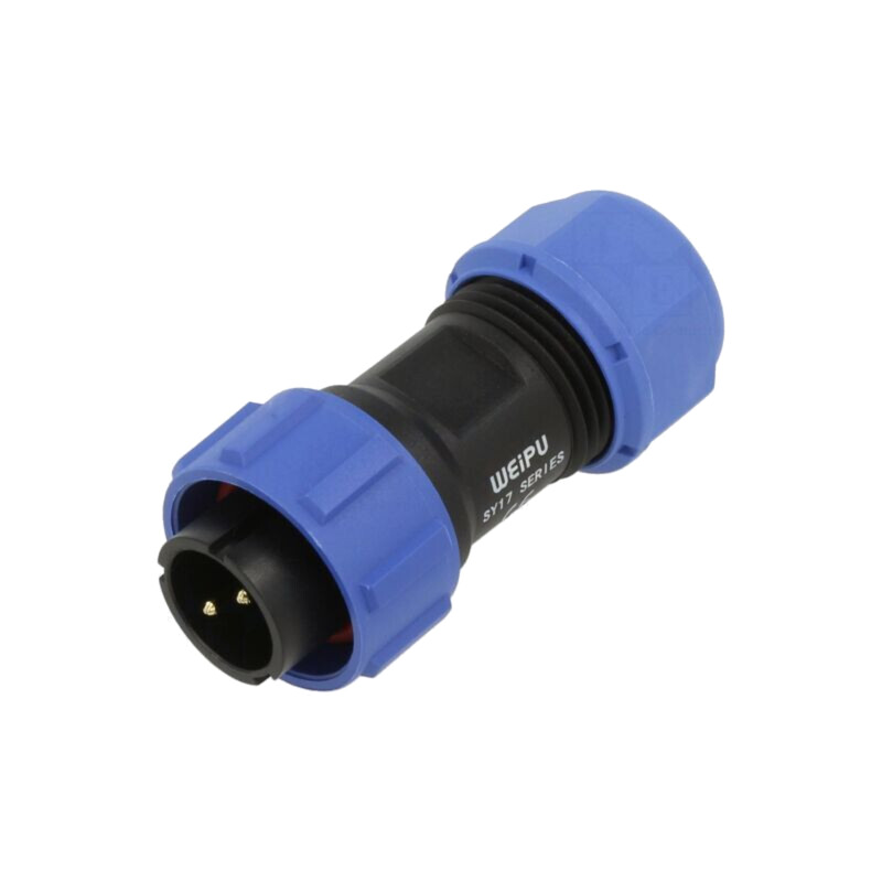 Conector: circular; mufă; tată; PIN: 2; IP67; SY17; 10A; 500V; lipire