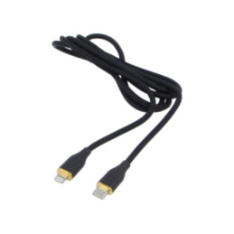 Cablu; USB 2.0; mufă Apple Lightning,USB C mufă; 1,5m; negru