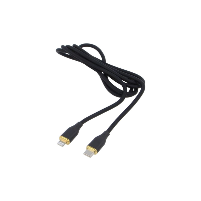 Cablu; USB 2.0; mufă Apple Lightning,USB C mufă; 1,5m; negru