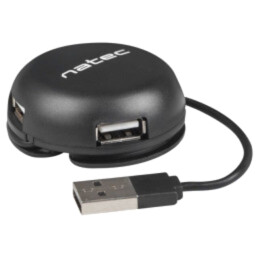 Hub USB; USB A soclu x4,USB A mufă; USB 2.0; PnP; neagră; 480Mbps