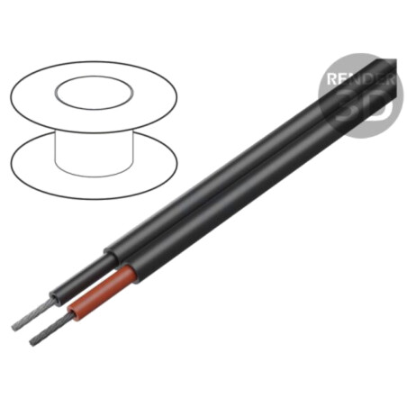 Cablu; XLS-R T; litat; Cu; 6mm2; XLPE; negru; 600V,1kV; Clasa: 5