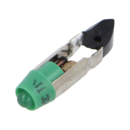 Lampă LED; verde; T5,5K; 12VDC; 12VAC; plastic; 3mm; -20÷60°C