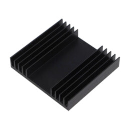 Radiator: extrudat; cu aripioare; neagră; L: 75mm; W: 79mm; H: 15mm