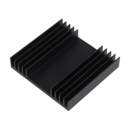 Radiator: extrudat; cu aripioare; neagră; L: 75mm; W: 79mm; H: 15mm