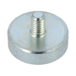 Magnet: fix; ferită (metal greu); 18N; Ø: 16mm; H: 4,5mm; oţel; oţel