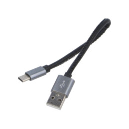 Cablu; High Speed,USB 2.0; USB A mufă,USB C mufă; 0,22m; negru