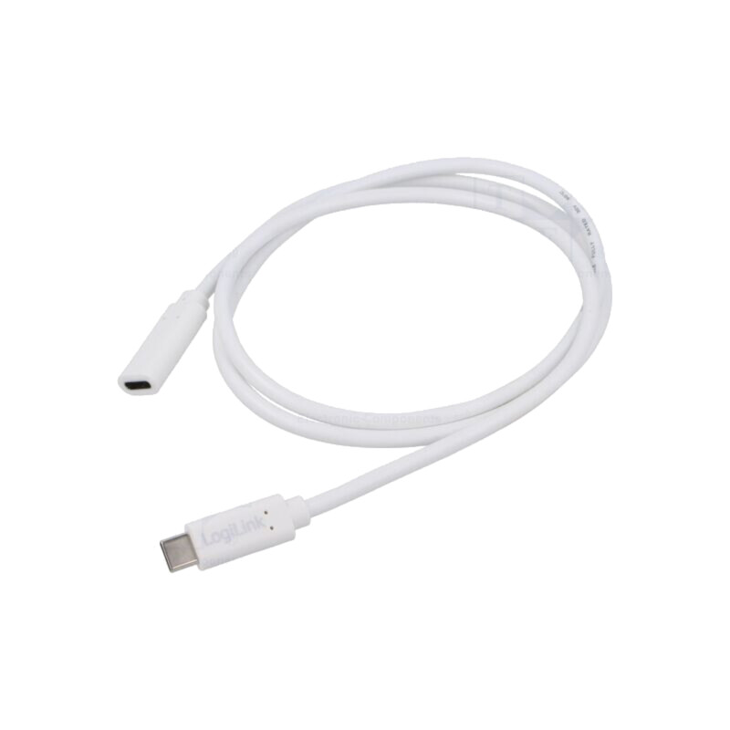 Cablu; High Speed,USB 2.0; USB C soclu,USB C mufă; 1m; alb; PVC