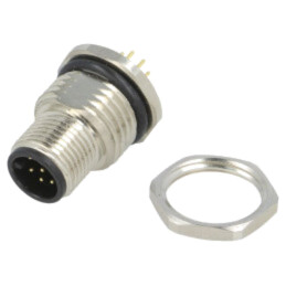 Conector: M12; soclu; PIN: 8; tată; 30V; drept; IP65,IP67; THT; aurit