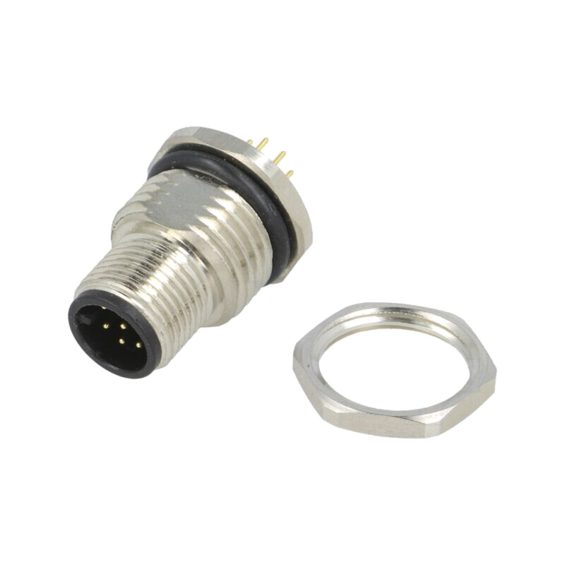Conector: M12; soclu; PIN: 8; tată; 30V; drept; IP65,IP67; THT; aurit Conector: M12; soclu; PIN: 8; tată; 30V; drept; IP65,IP67; THT; aurit