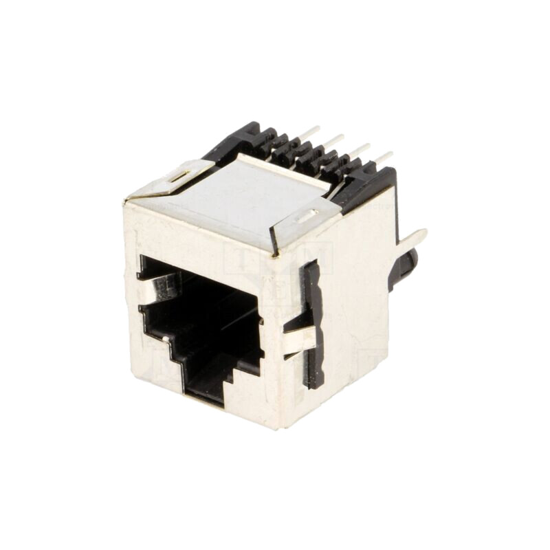 Conector: RJ45; soclu; PIN: 8; cu blocare panou; 8p8c; THT; drept