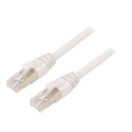 Patch cord; RJ45 mufă,din ambele părţi; 6a; litat; Cu; LSZH; alb