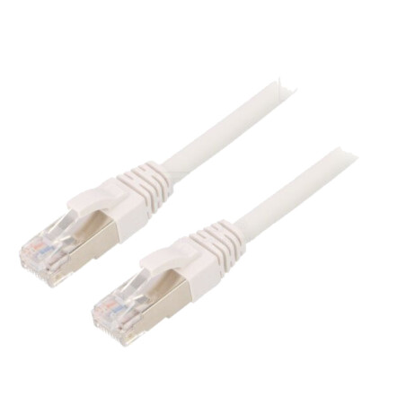 Patch cord; RJ45 mufă,din ambele părţi; 6a; litat; Cu; LSZH; alb