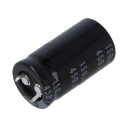Condensator: electrolitic; SNAP-IN; 150uF; 450VDC; Ø22x40mm; ±20%