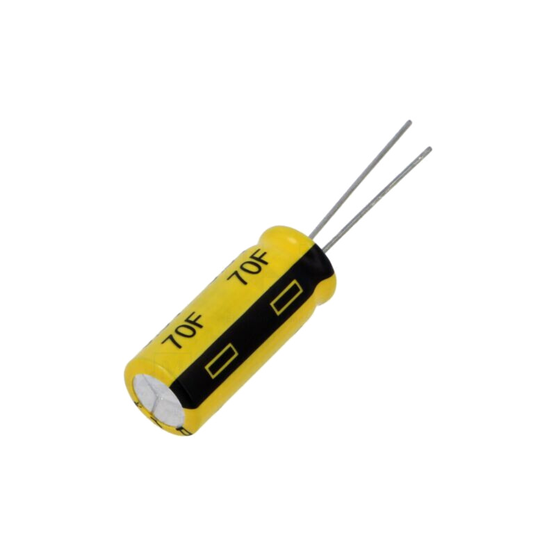 Supercondensator; THT; 70F; 2,5÷3,8VDC; ±20%; Ø10x25mm; 7,3A
