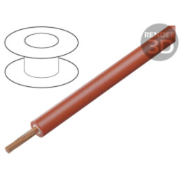 Cablu; litat; Cu; 2,5mm2; PVC; roşu; 1000V; 100m; Clasa: 6; 1x2,5mm2