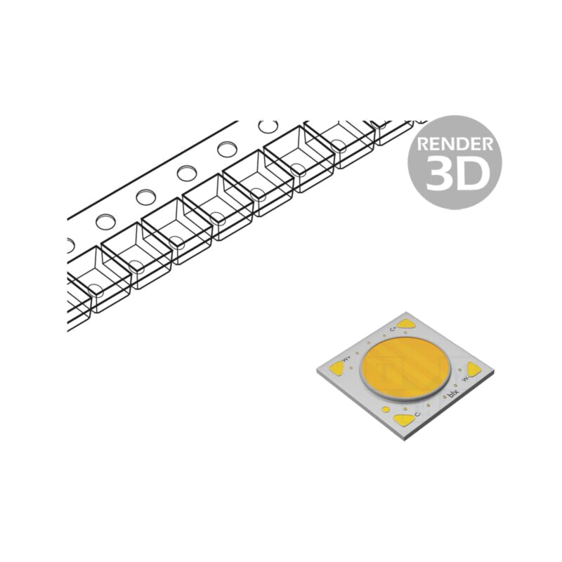 LED putere; COB; 11,4W; 4000K; 1933lm; 120°; Parte frontală: plat