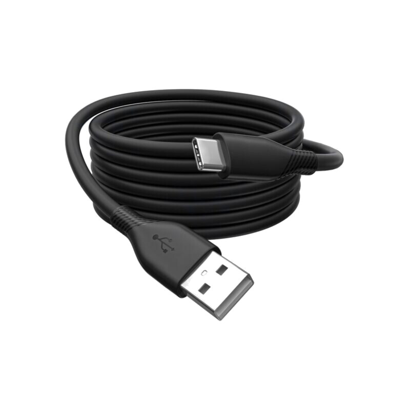Cablu; USB 2.0; USB A mufă,USB C mufă; nichelat; 0,5m; negru; 60W Cablu; USB 2.0; USB A mufă,USB C mufă; nichelat; 0,5m; negru; 60W