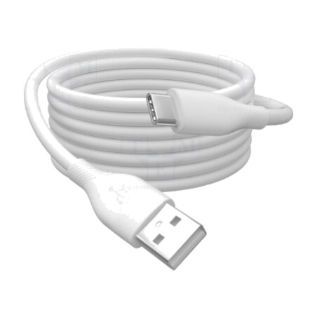 Cablu; USB 2.0; USB A mufă,USB C mufă; nichelat; 0,5m; alb; 24AWG