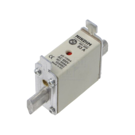 Siguranţă: siguranţă; 63A; 500VAC; gG; industrial; NH000