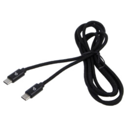 Cablu; USB 2.0; USB C mufă,din ambele părţi; aurit; 1,8m; negru