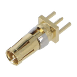 Pin; mamă; aliaj cupru; aurit; THT; pentru PCB; drept; 50Ω
