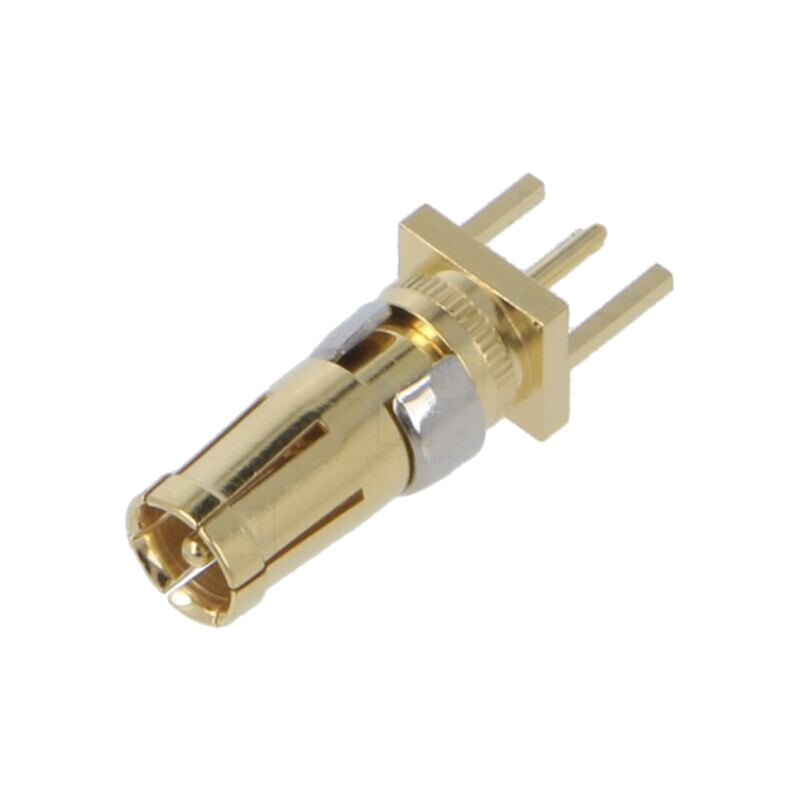 Pin; mamă; aliaj cupru; aurit; THT; pentru PCB; drept; 50Ω
