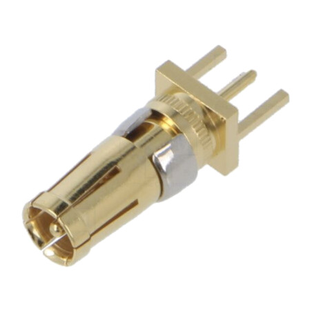 Pin; mamă; aliaj cupru; aurit; THT; pentru PCB; drept; 50Ω