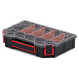 Container: colectiv; cu partiții; neagră; joasă; 284x195x60mm