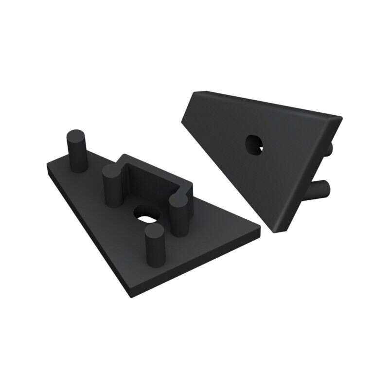 Obturator pt.LED profile; neagră; 20buc; ABS; GEN2,cu orificiu